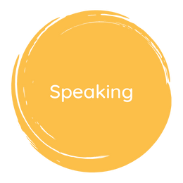 Yellow Circle with Speaking Centered